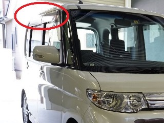 ツールの入らないピラー部分のデントリペア例