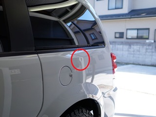 リアフェンダーのデントリペア例